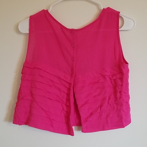 Pink Layered Ruffle Crop Top - Picture 4 of 7
